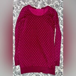 Motherhood Marernity Size Small Long Sleeve Sweater Polka Dot Crew Neck